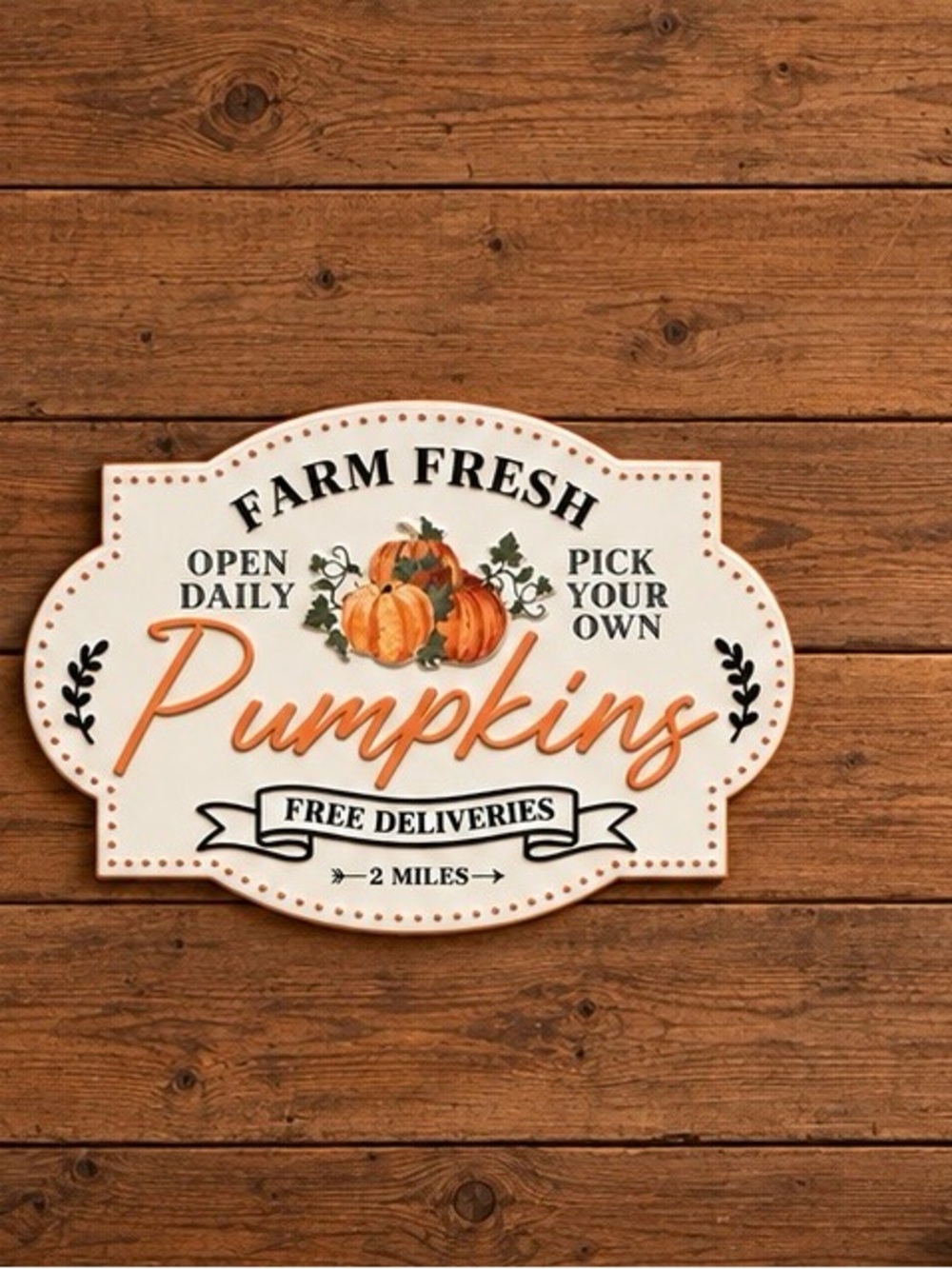 Farm Fresh Pumpkins Wall Sign Fall Harvest Pumpkin Patch Farmhouse Decor